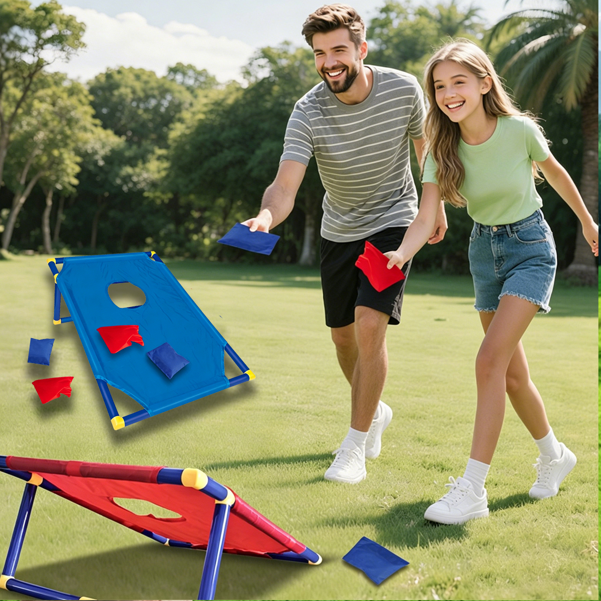 Kids Outdoor Bean Bag - Portable Bean Bag Toss Game-Indoor Outdoor