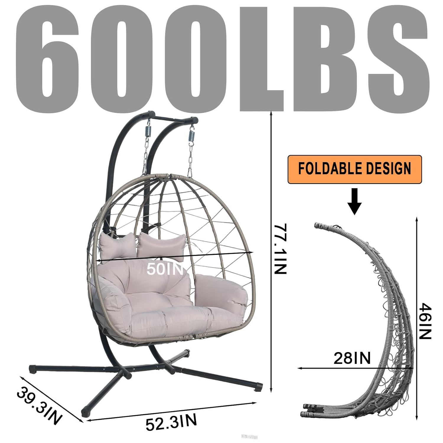 2-Person Wicker Double Hammock – Kids Outdoor Egg Chair Bewertung und Preis