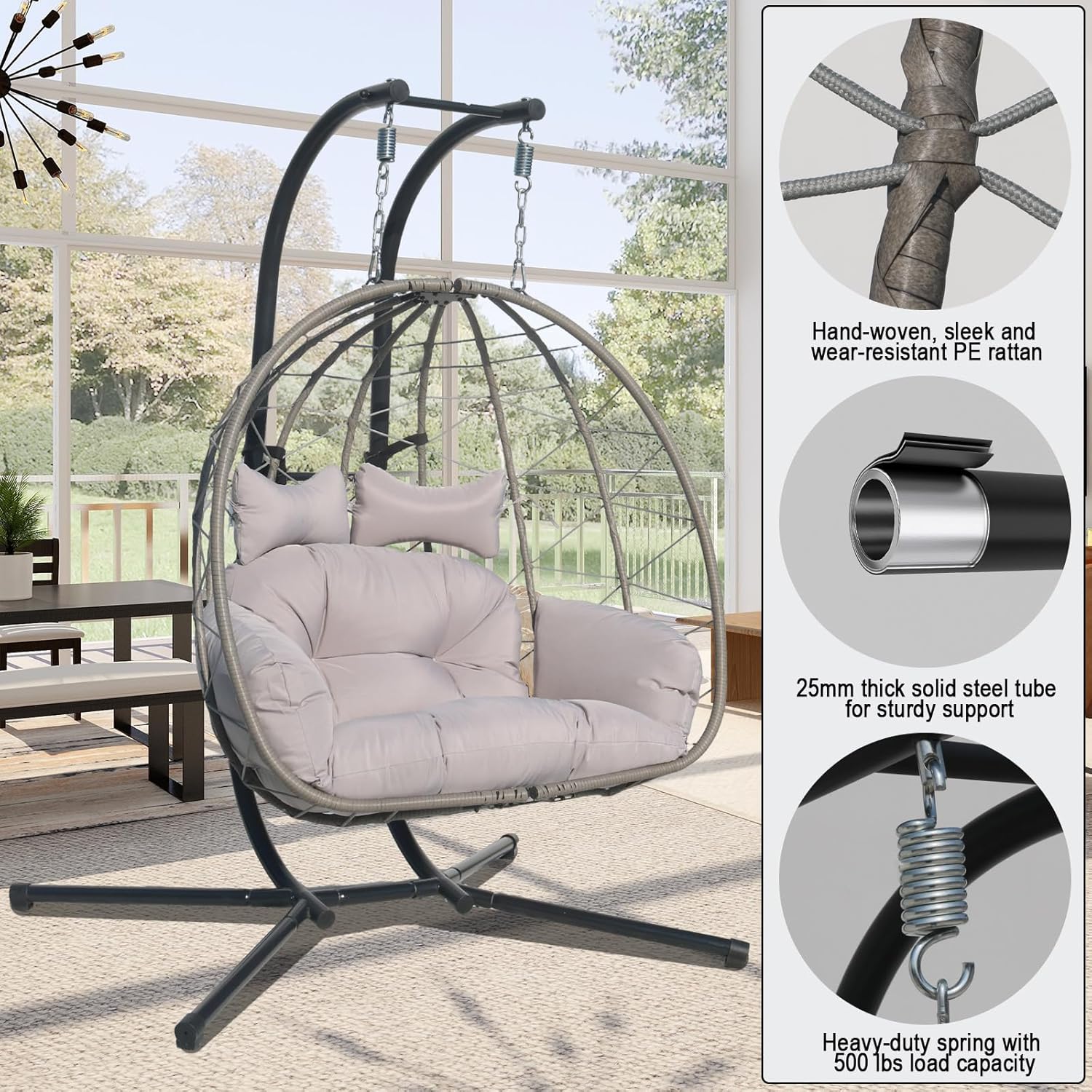2-Person Wicker Double Hammock – Kids Outdoor Egg Chair Bewertung und Preis