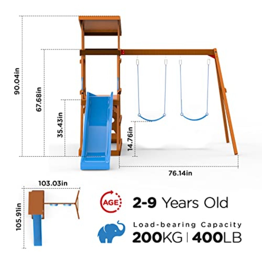 Playground Wooden Swing Sets f – Kids Outdoor Swing Set Bewertung und Preis