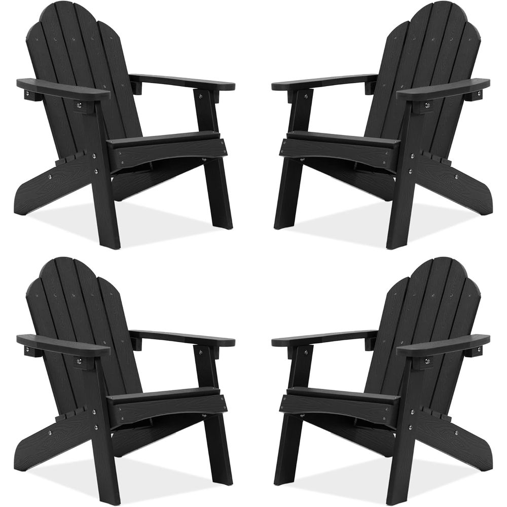 Set of 4 Black Resin Toddler A – Kids Outdoor Adirondack Chair Bewertung und Preis