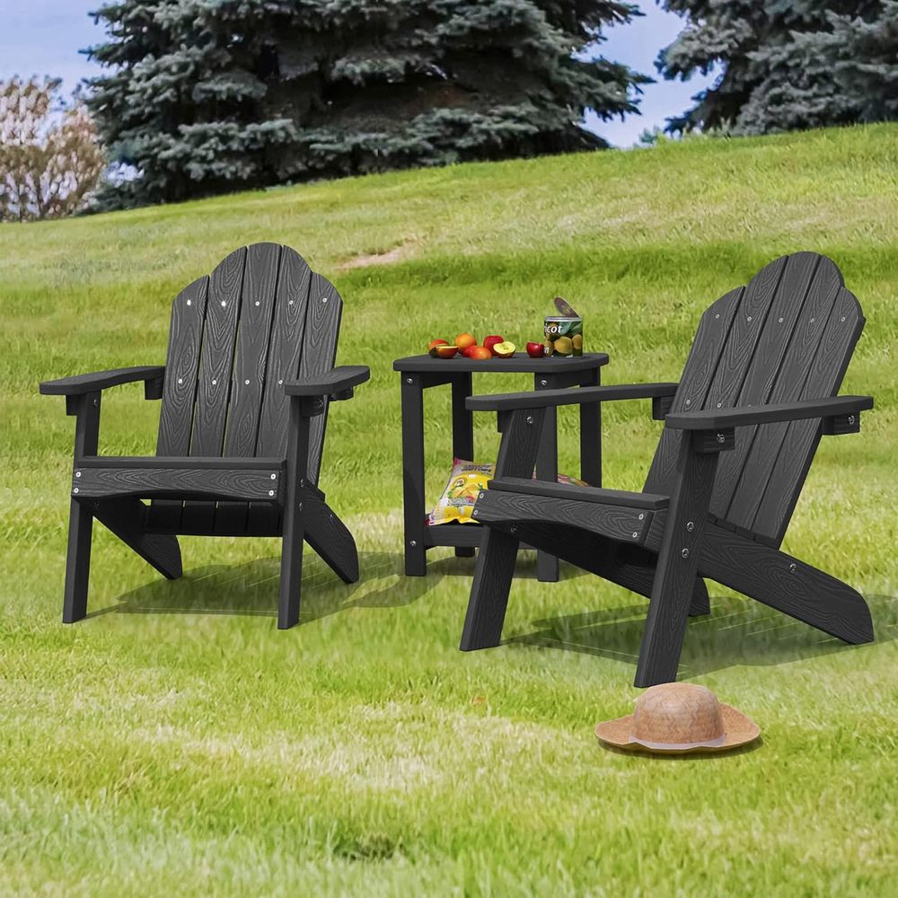 Set of 4 Black Resin Toddler A – Kids Outdoor Adirondack Chair Bewertung und Preis