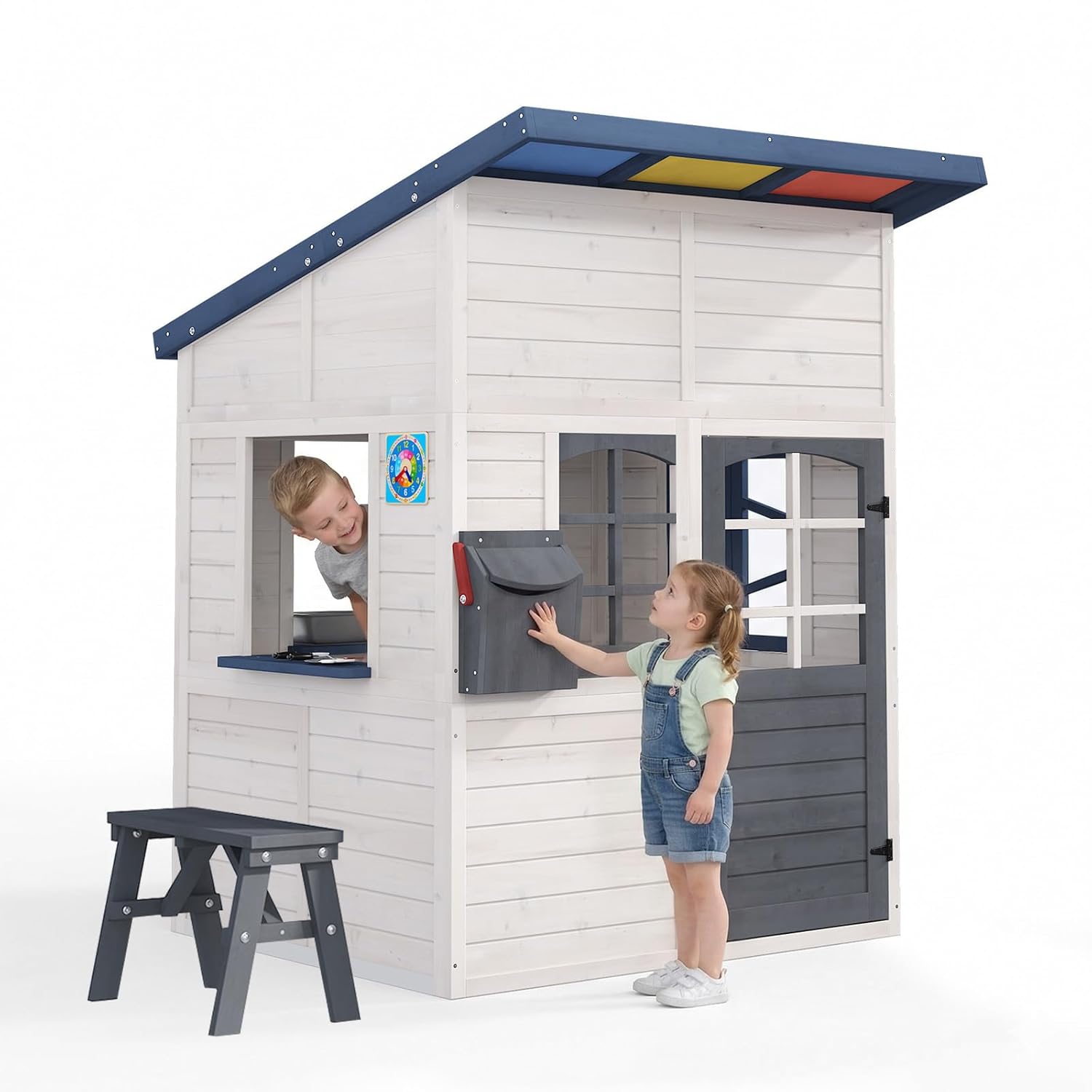 Wooden Kids Outdoor Playhouse  – Kids Outdoor Kitchen Bewertung und Preis