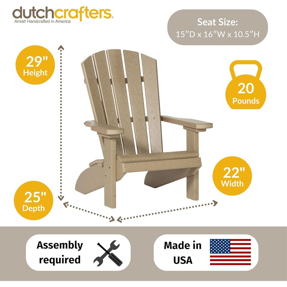 Poly Kids Adirondack Chair, Ou – Kids Outdoor Adirondack Chair Bewertung und Preis