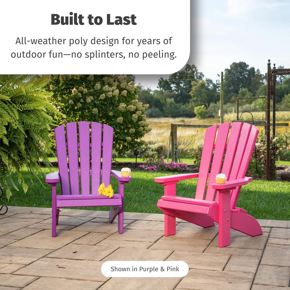 Poly Kids Adirondack Chair, Ou – Kids Outdoor Adirondack Chair Bewertung und Preis