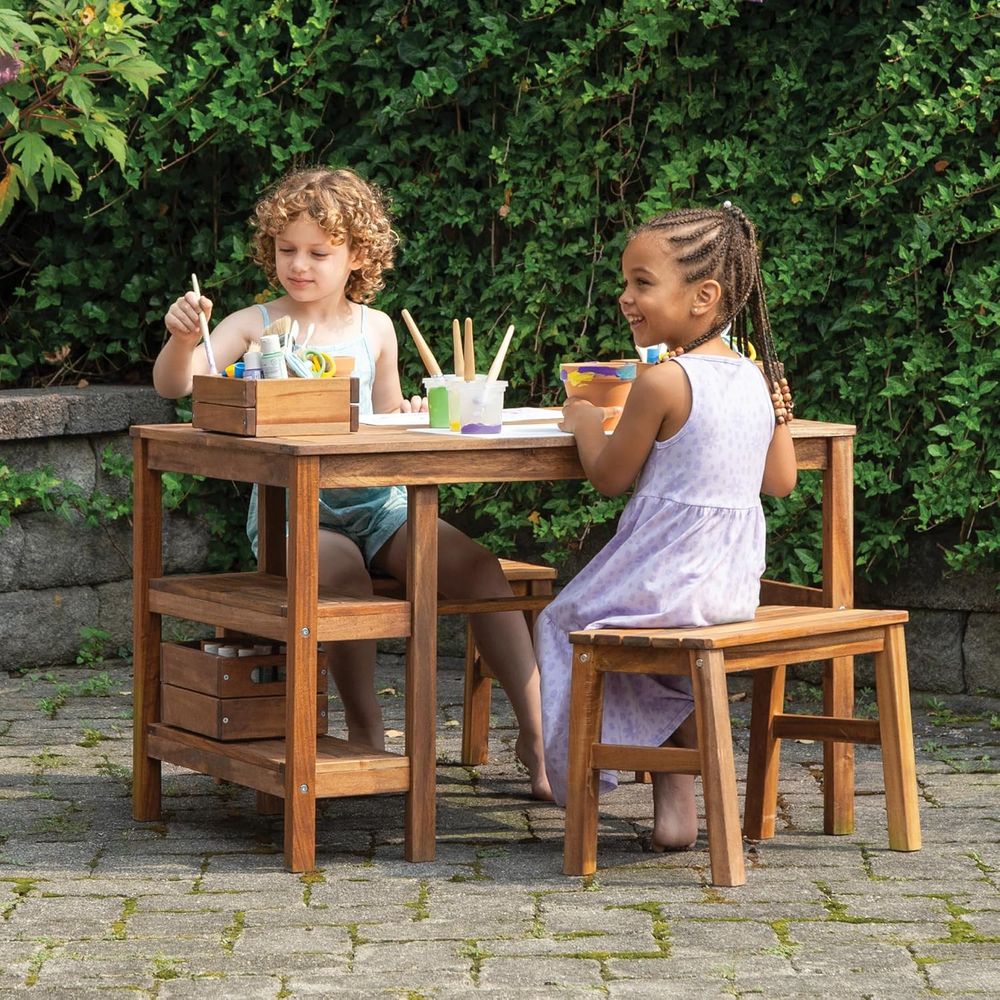 Kids Outdoor Crat Table and 2  – Kids Outdoor Table Bewertung und Preis