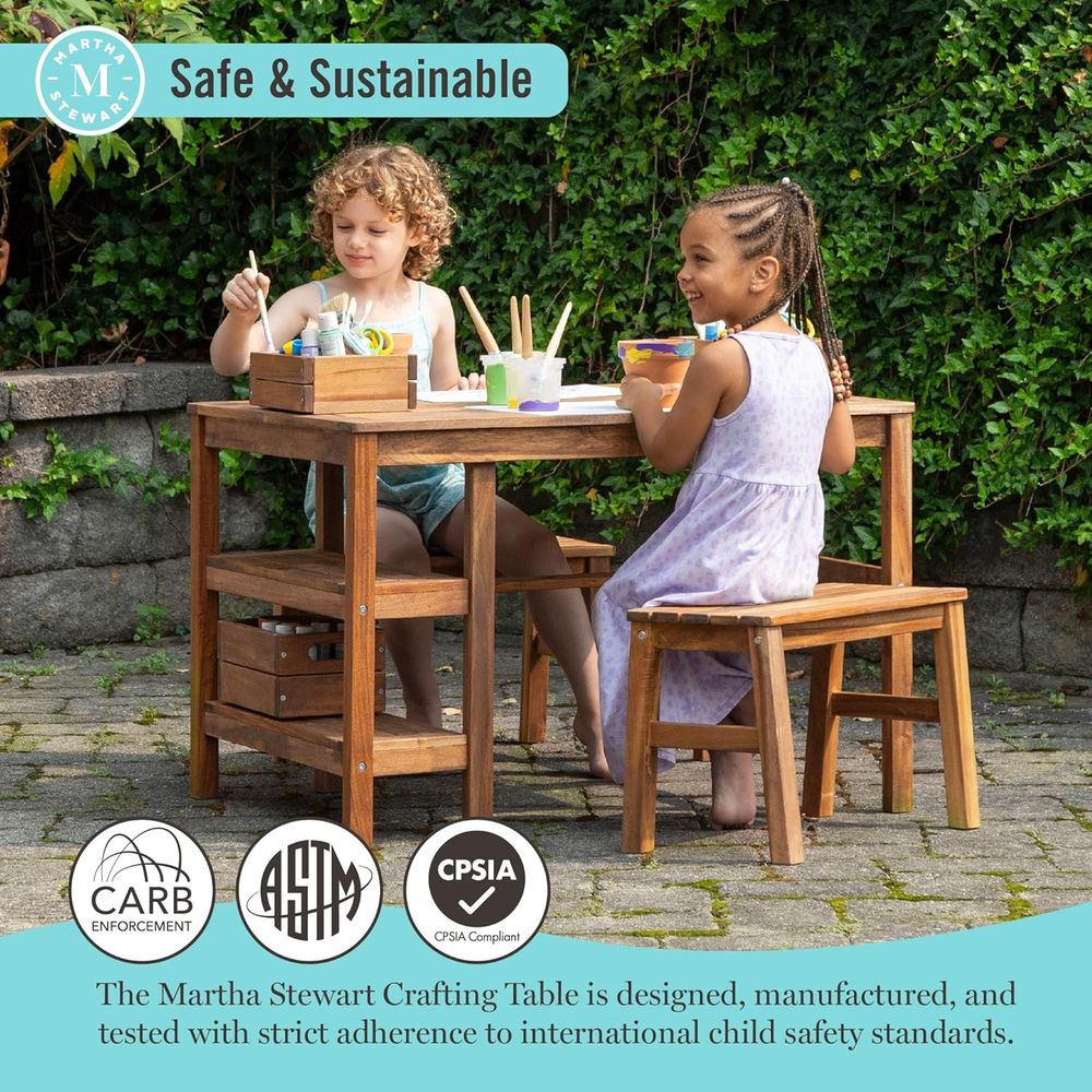 Kids Outdoor Crat Table and 2  – Kids Outdoor Table Bewertung und Preis