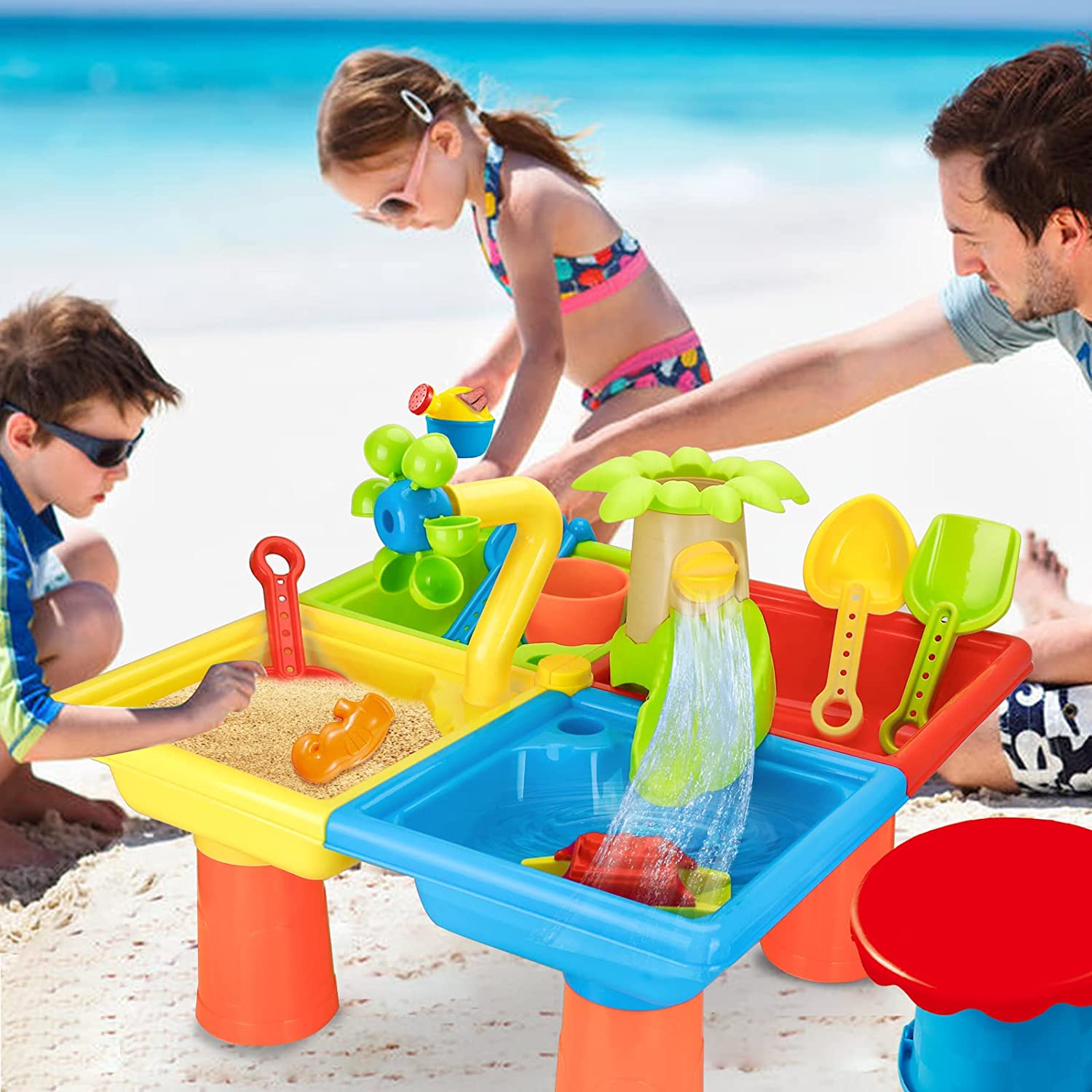 Beach Table Sand Play Toys Chi – Kids Outdoor Pool Bewertung und Preis