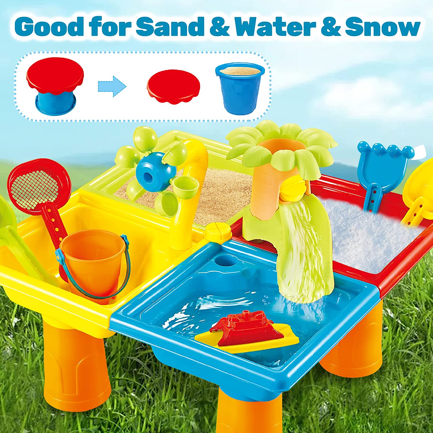 Beach Table Sand Play Toys Chi – Kids Outdoor Pool Bewertung und Preis