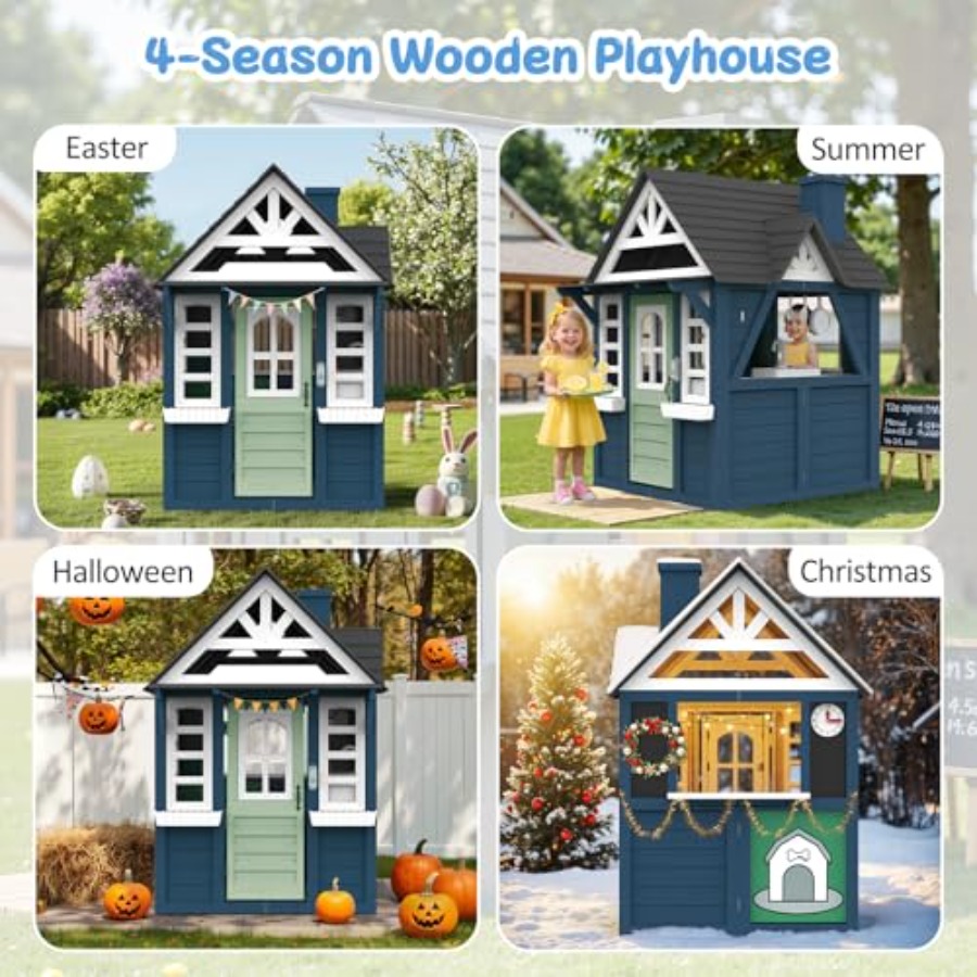 Outdoor kids playhouse: wooden – Kids Outdoor Kitchen Bewertung und Preis