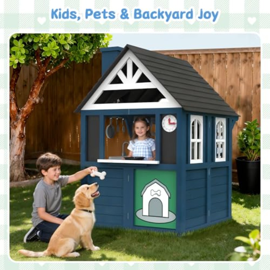 Outdoor kids playhouse: wooden – Kids Outdoor Kitchen Bewertung und Preis