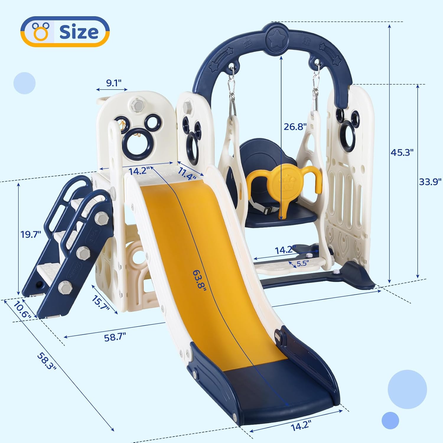 Swing Slide for Kids, 6 in 1 S – Kids Outdoor Climber Bewertung und Preis