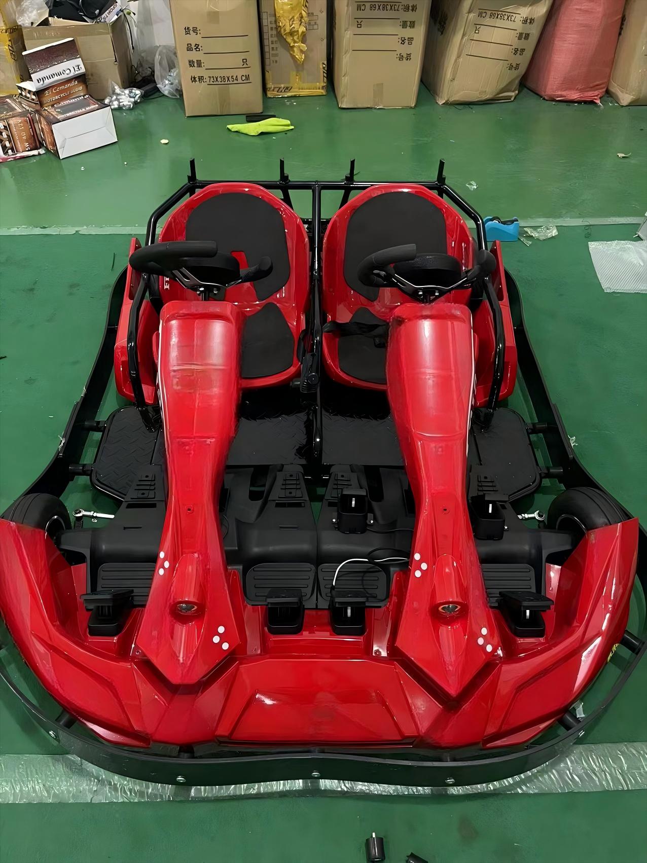 Dual-Seated Electc Racing Kart – Kids Outdoor Karting Bewertung und Preis