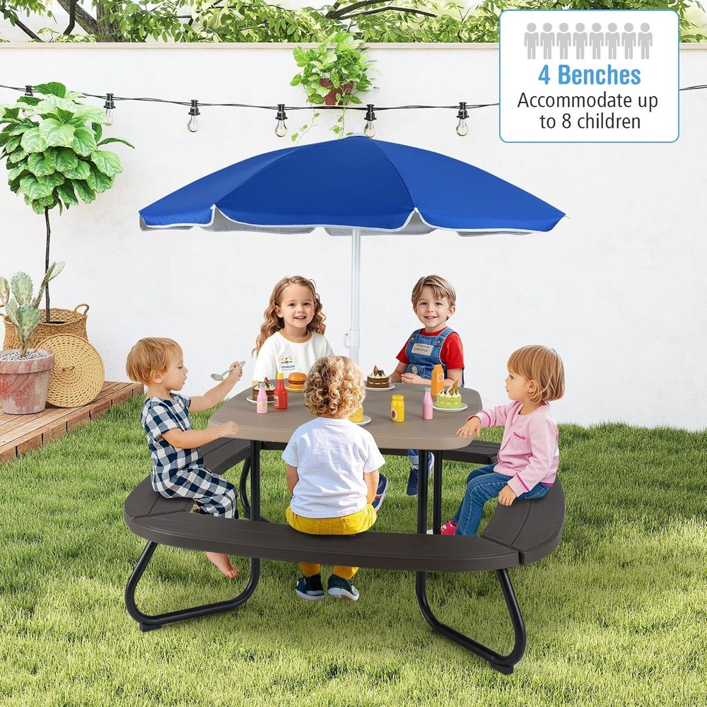 Kids Picnic Table, 8 Person To – Kids Outdoor Table And Chair Set Bewertung und Preis