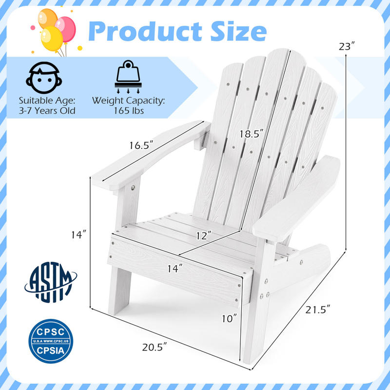 Kids Adirondack Chair All-weat – Kids Outdoor Adirondack Chair Bewertung und Preis