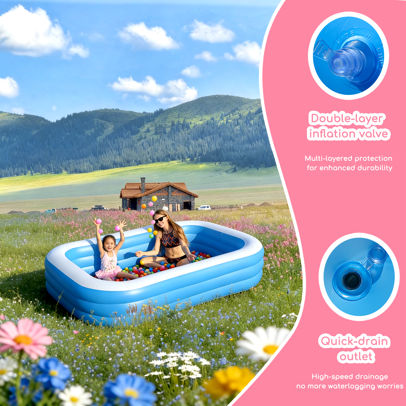 Inflatable Pool for Kids and A – Kids Outdoor Pool Bewertung und Preis