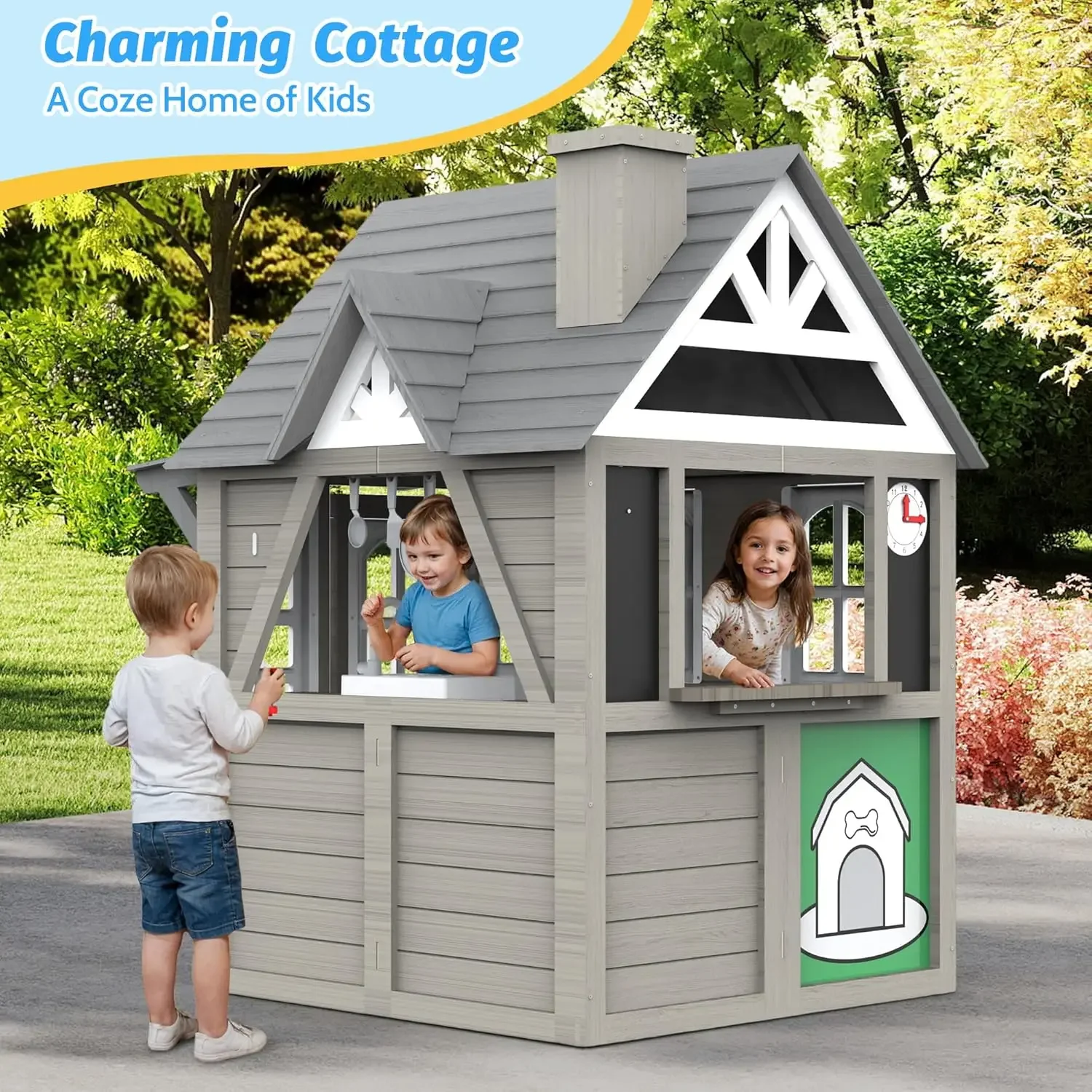 Kids Outdoor Playhouse,Cedar G – Kids Outdoor Kitchen Bewertung und Preis