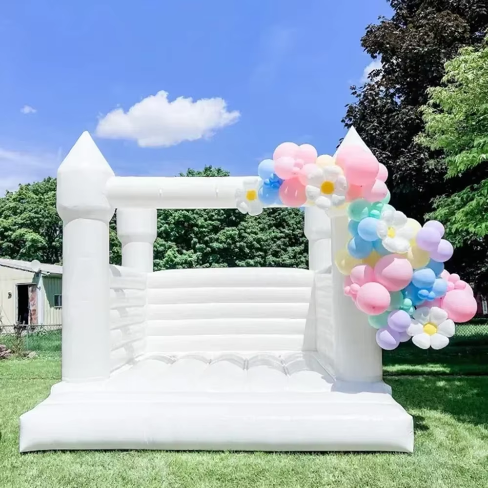 White Inflatable Bounce House  – Kids Outdoor Bounce House Bewertung und Preis