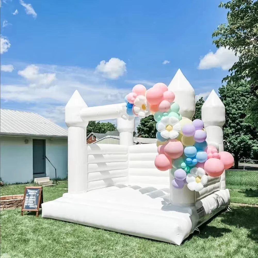 White Inflatable Bounce House  – Kids Outdoor Bounce House Bewertung und Preis