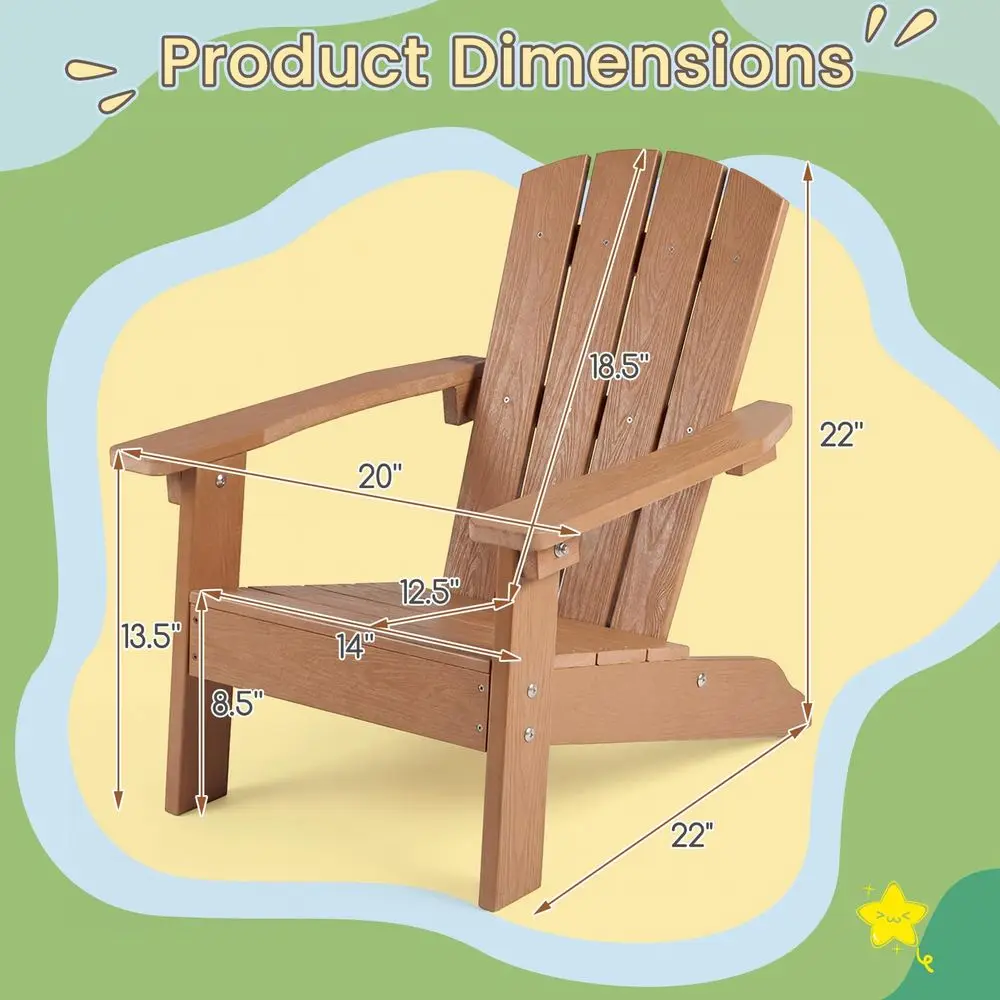 Kids Adirondack Chair, AllWeat – Kids Outdoor Adirondack Chair Bewertung und Preis