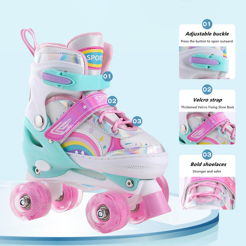 Kids Double Row Roller Skates  – Kids Outdoor Quad Bewertung und Preis