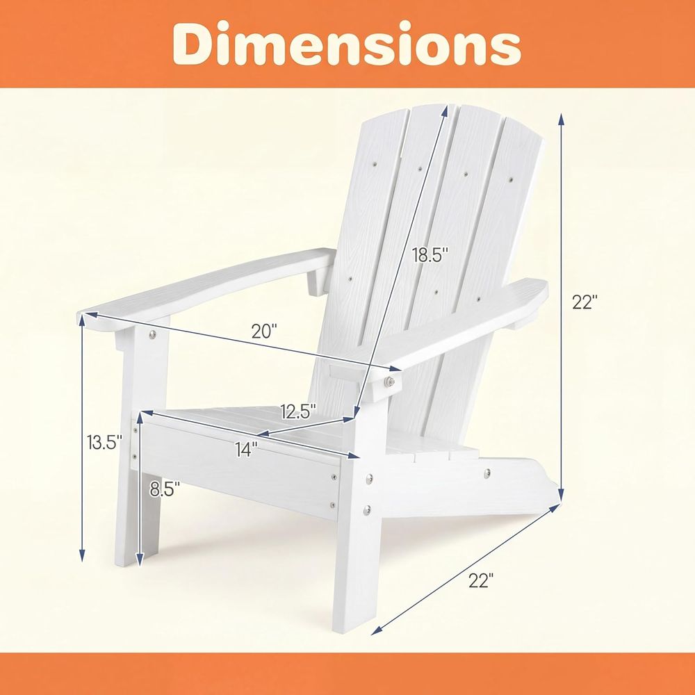 Kids Adirondack Chair, All-Wea – Kids Outdoor Adirondack Chair Bewertung und Preis