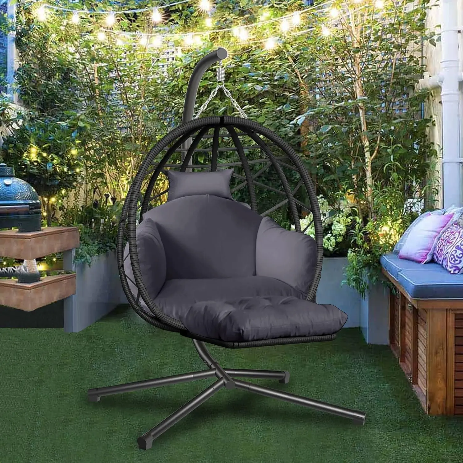 Hanging Egg Chair with Stand a – Kids Outdoor Egg Chair Bewertung und Preis
