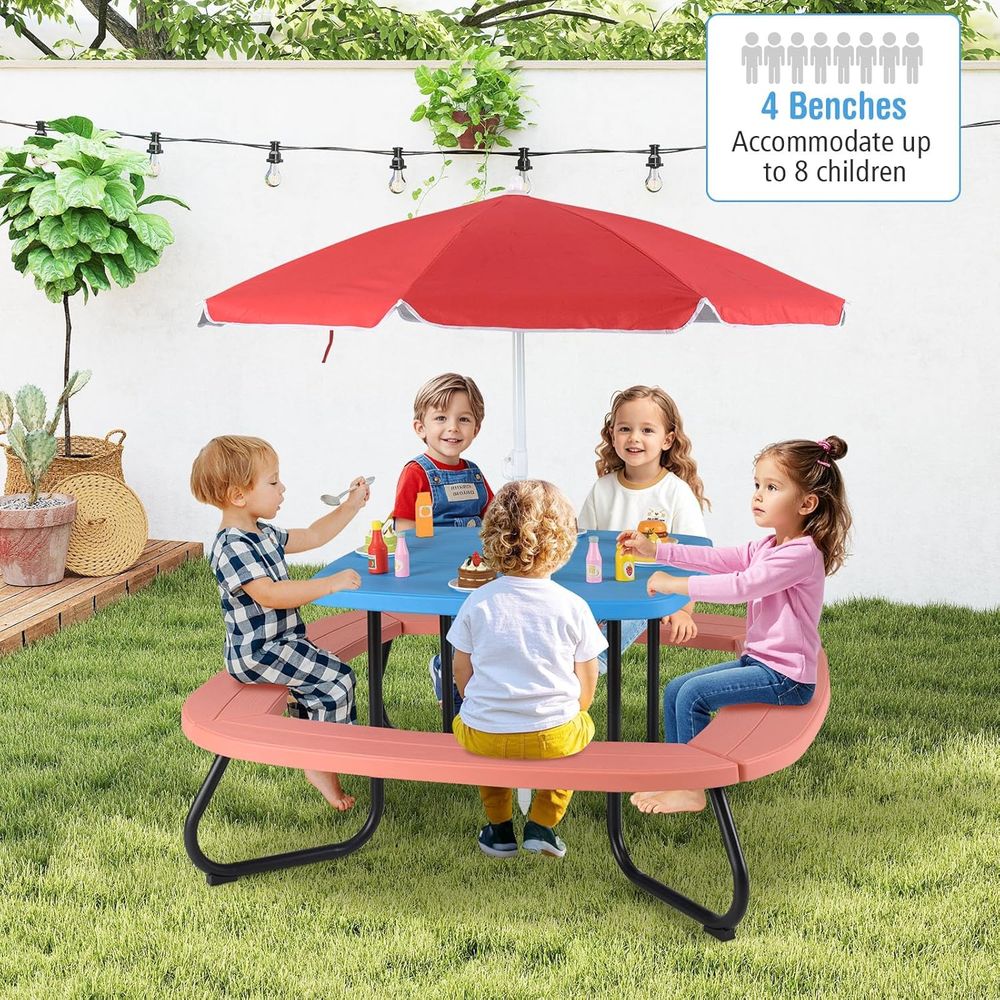 Kids Picnic Table, 8 Person To – Kids Outdoor Table And Chair Set Bewertung und Preis