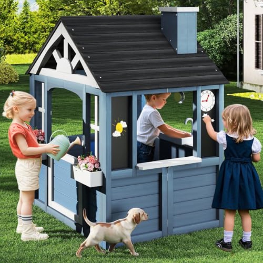 Outdoor playhouse for kids ced – Kids Outdoor Kitchen Bewertung und Preis