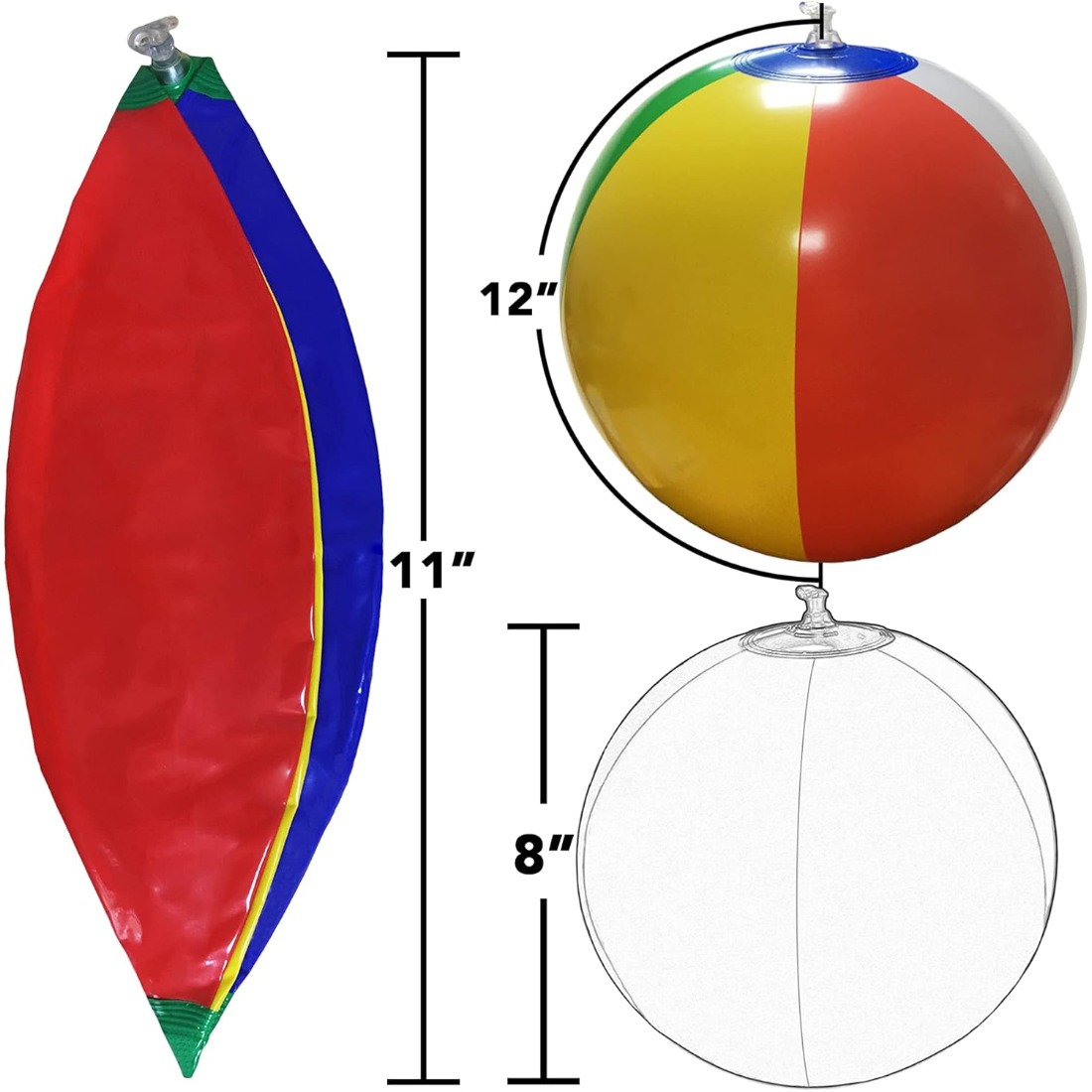 5 Pack Bulk Rainbow Inflatable – Kids Outdoor Pool Bewertung und Preis