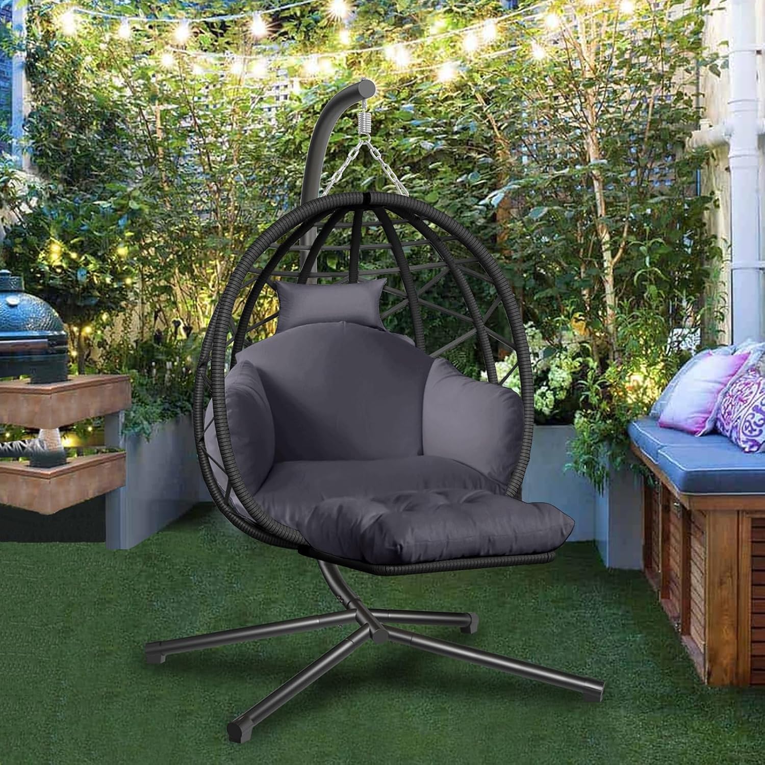 Hanging Egg Chair with Stand a – Kids Outdoor Egg Chair Bewertung und Preis