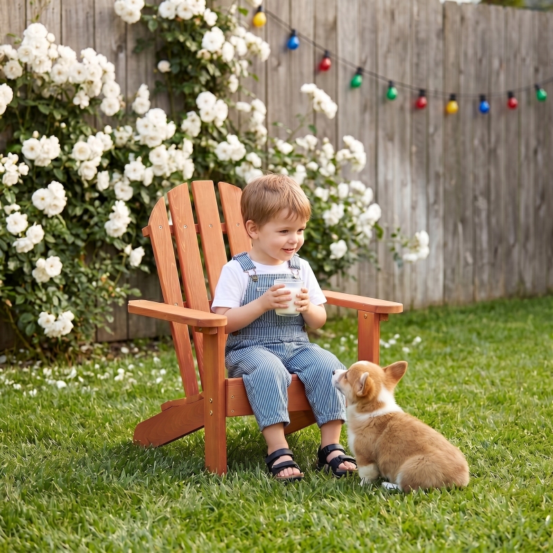 Wooden Kid's Adirondack Chair  – Kids Outdoor Adirondack Chair Bewertung und Preis