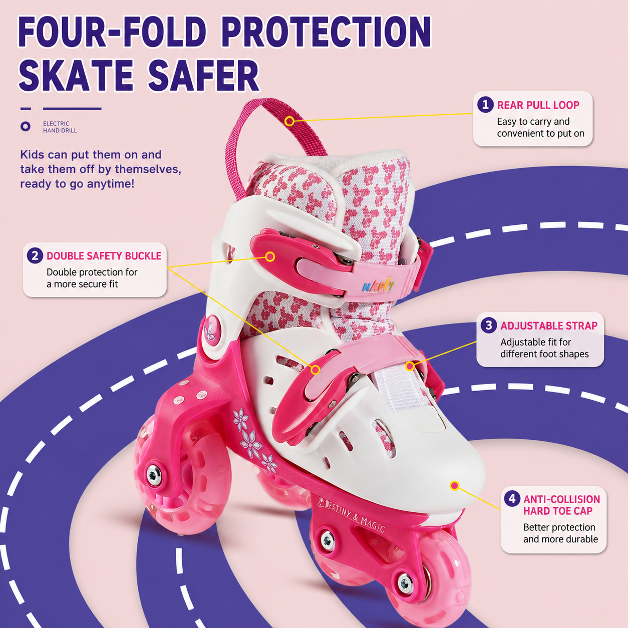 Kids Adjustable Roller Skates  – Kids Outdoor Quad Bewertung und Preis