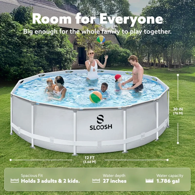 SLOOSH Round Above Ground Pool – Kids Outdoor Pool Bewertung und Preis
