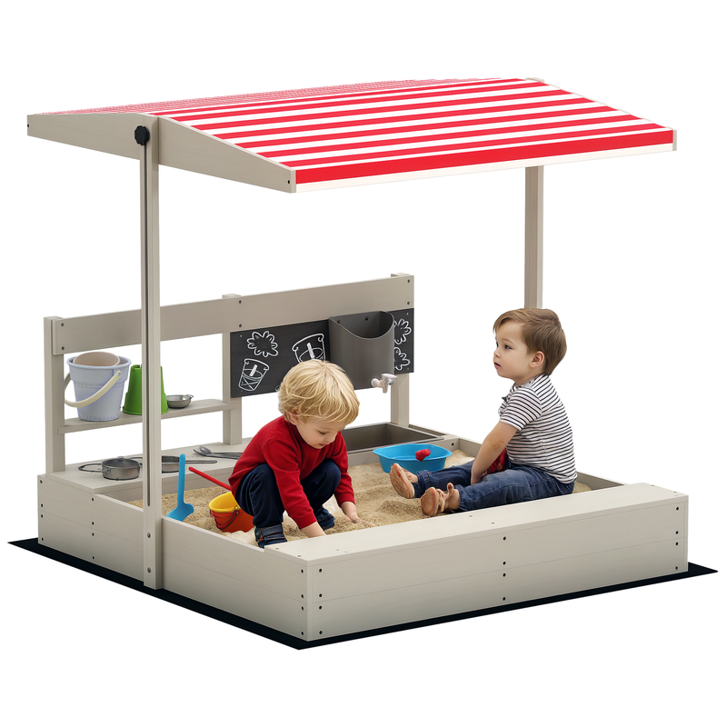 Outsunny Kids Sandbox with Hei – Kids Outdoor Kitchen Bewertung und Preis
