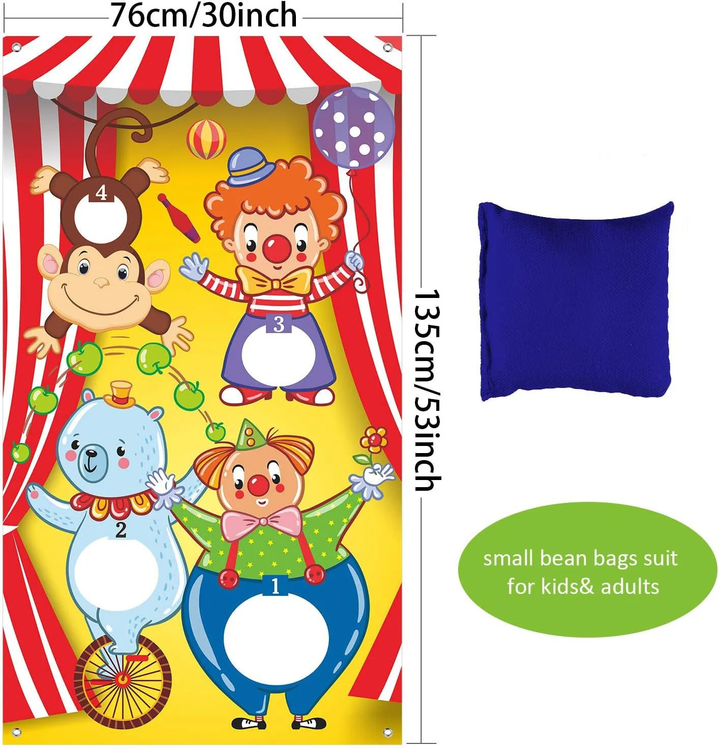 Circus Clown Monkey Bear Bean  – Kids Outdoor Bean Bag Bewertung und Preis