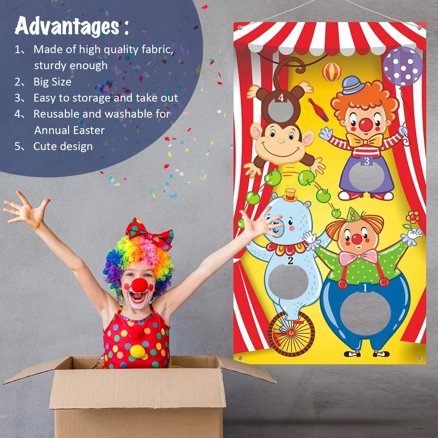 Circus Clown Monkey Bear Bean  – Kids Outdoor Bean Bag Bewertung und Preis