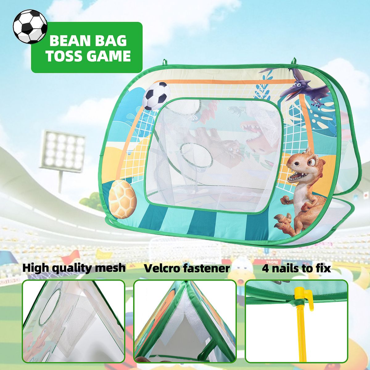 Cornhole Game Set Football Soc – Kids Outdoor Bean Bag Bewertung und Preis