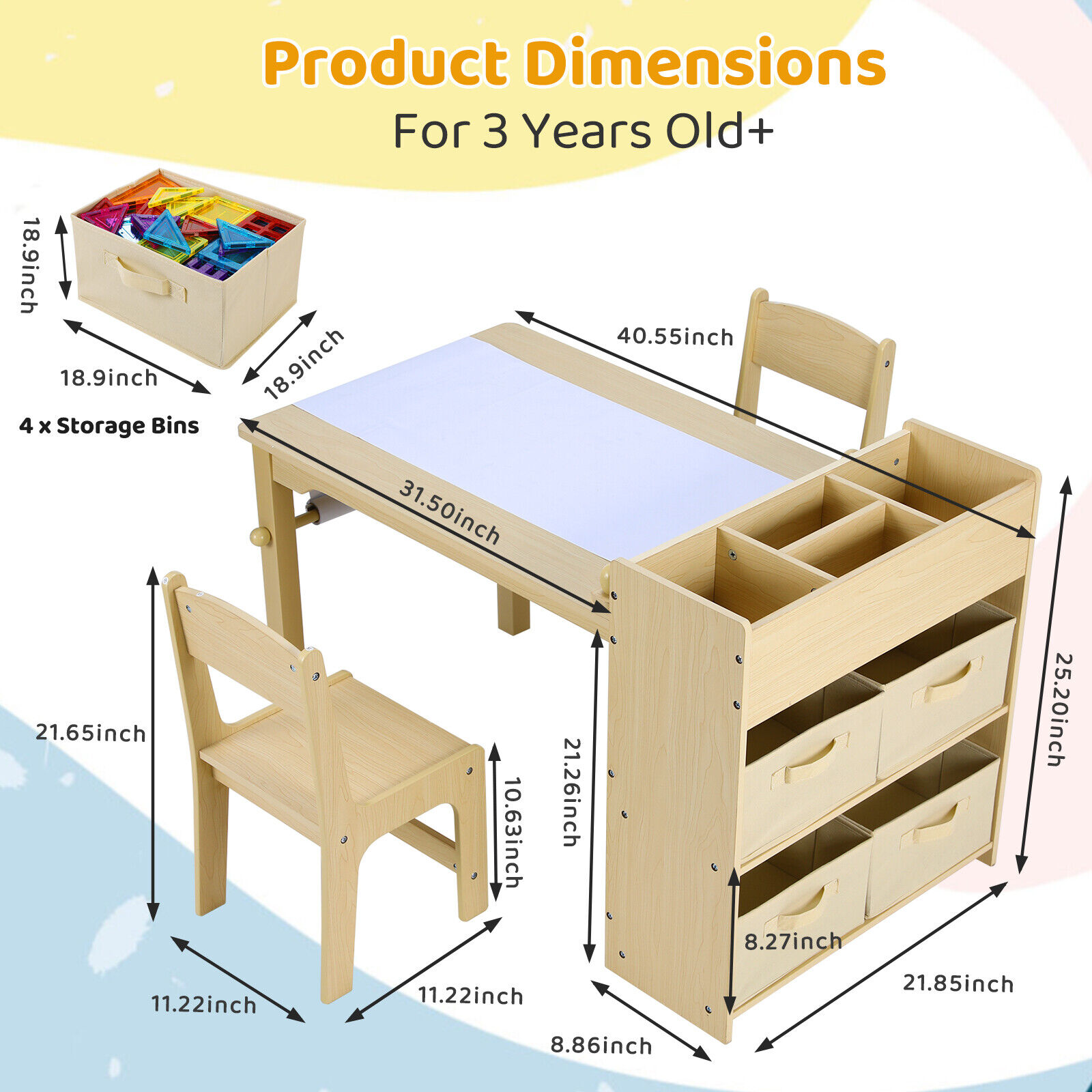 Kids Art Table and Chair Set w – Kids Outdoor Table Bewertung und Preis