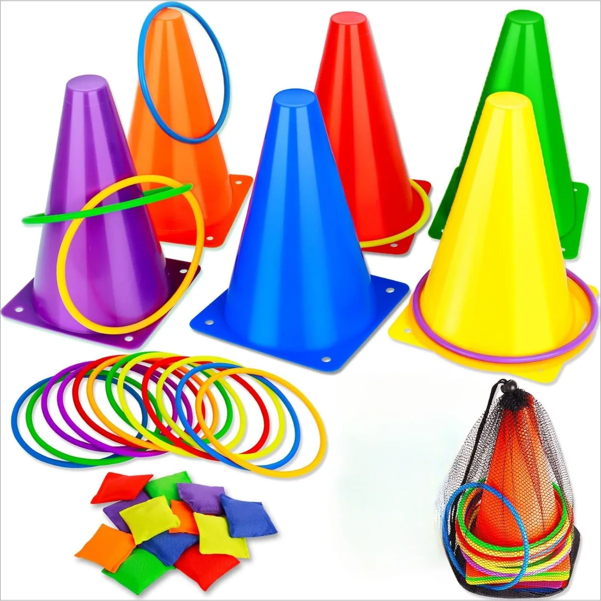 3 in 1 Soft Plastic Cones Bean – Kids Outdoor Bean Bag Bewertung und Preis