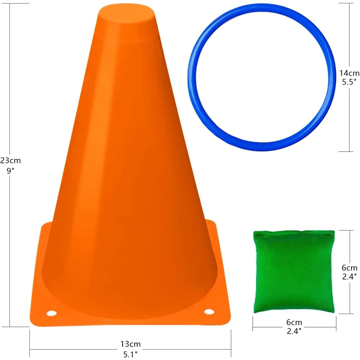 3 in 1 Soft Plastic Cones Bean – Kids Outdoor Bean Bag Bewertung und Preis