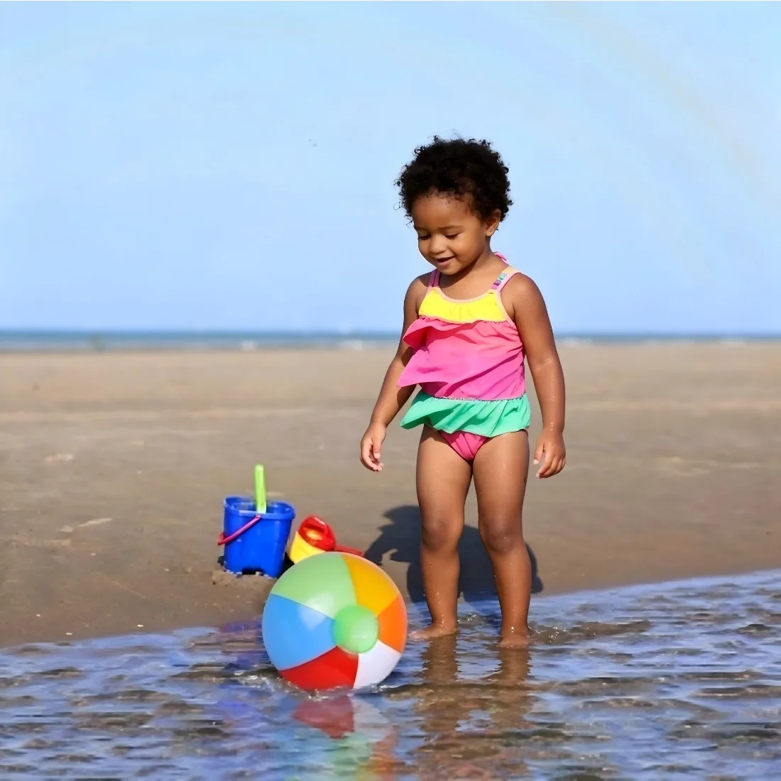 Rainbow Inflatable Beach Balls – Kids Outdoor Pool Bewertung und Preis