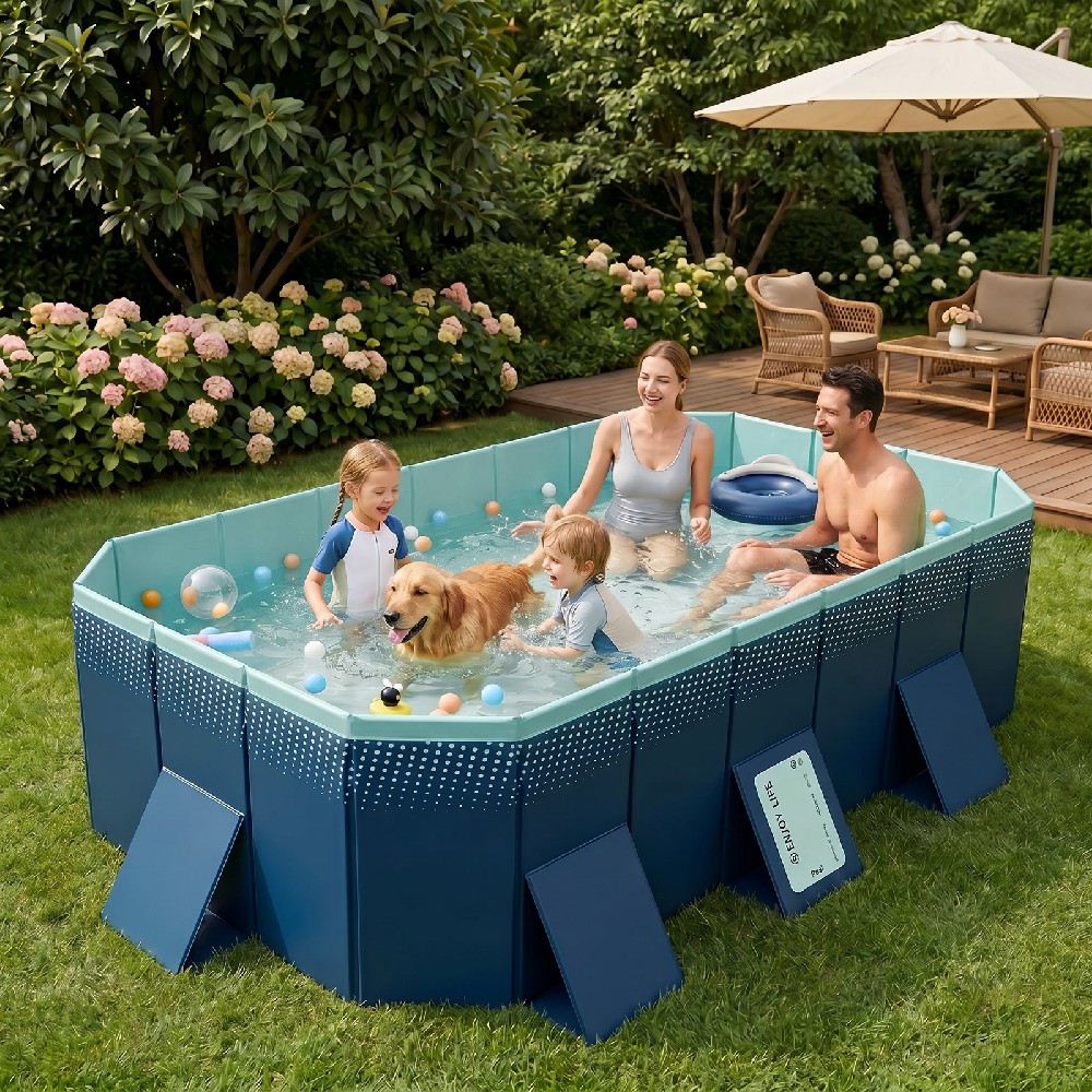 4m/3m Foldable Large Rectangul – Kids Outdoor Pool Bewertung und Preis